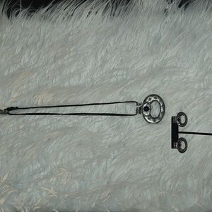 Elegant Silver Pendant and Earring Set